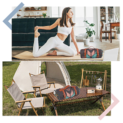 Искусственная кожа с ремешком для коврика для йоги из сплава&nbsp;AJEW-CL0001-99B-02