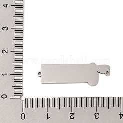 Подвески-коннекторы из нержавеющей стали 304 с розовой эмалью&nbsp;STAS-P377-16P-B