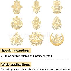 9 шт. 9 кабошона из углеродистой стали DIY-OC0008-52