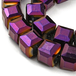 Стеклянные бусины с гальваническим покрытием &nbsp;EGLA-D018-6x6mm-84