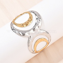 Браслеты-манжеты из нержавеющей стали 304 для женщин BJEW-G757-06GP