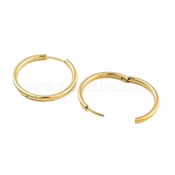 Серьги-кольца Huggie Hoop из нержавеющей стали 304 с ионным покрытием (IP) и прозрачным кубическим цирконием&nbsp;EJEW-C096-01H-G