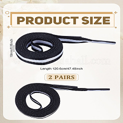 4 шт. полосатый полиэстеровый шнурок&nbsp;AJEW-LP0002-51