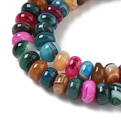 Натуральные полосатые агатовые бусы G-F790-I01-01Q