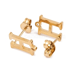 Серьги-гвоздики из нержавеющей стали 304 с ионным покрытием (IP) FIND-Q103-01H-G