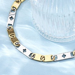 201 браслет из нержавеющей стали с овальными звеньями BJEW-B078-147GP