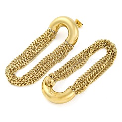 Серьги-гвоздики с цепочкой-кисточкой из нержавеющей стали 304 для женщин&nbsp;EJEW-U023-07G