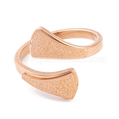 Кольцо-манжета из нержавеющей стали 304 с открытым треугольником для женщин&nbsp;RJEW-C086-19-RG