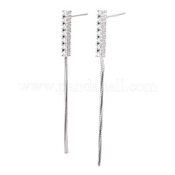 925 серебряная серьга-пусет с микропаве фианитов&nbsp;STER-T007-23P