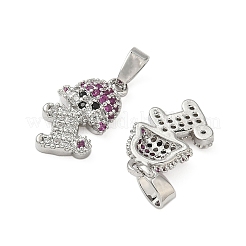 Латунные микро проложить кубического циркония подвески&nbsp;KK-H076-11P