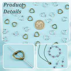 200шт. 2-цветные литые бусины-рамки FIND-GA0003-70