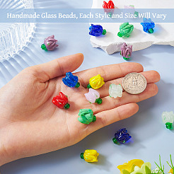 16шт 8 цвета бусины лэмпворк ручной работы&nbsp;LAMP-TA0001-33
