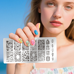 Шаблоны изображений для пластикового нейл-арта&nbsp;AJEW-UN0002-49E