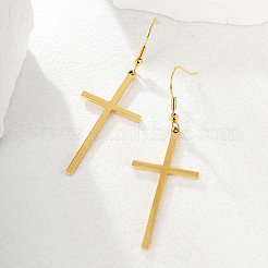 Классические минималистичные серьги-крестики из нержавеющей стали 201 SK8644