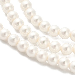 Нити круглых бусин из ракушки с покрытием цвета ab BSHE-XCP0001-31