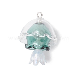 4 шт. подвески из стекла в виде медуз двух цветов&nbsp;PALLOY-TA00308