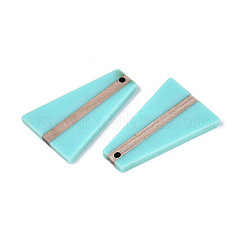 Кулоны из непрозрачной смолы и дерева RESI-T057-51A