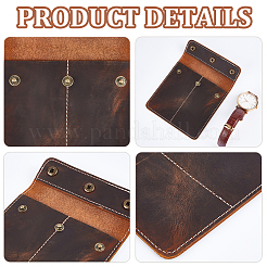 Квадратные портативные кожаные сумки для хранения одиночных часов ABAG-WH0047-09