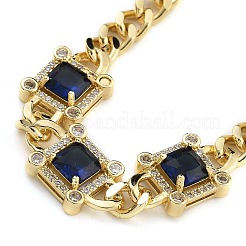 Латунь микро проложить кубические циркониевые браслеты BJEW-K261-04G