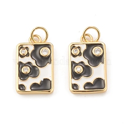 Кулоны из экологически чистой латуни с прозрачным кубическим цирконием&nbsp;KK-I698-08B