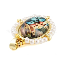 Подвески из латуни с эмалью в стойку&nbsp;KK-C056-07G-02