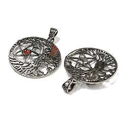 Подвески из натурального красного агата (окрашенного и нагретого) и гальванического друзового агата G-K338-18AS