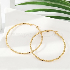 201 серьги-кольца из нержавеющей стали EJEW-Q026-16G-D