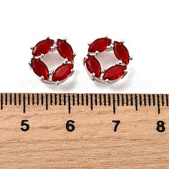 Латунные микро проложить кубического циркония бусы KK-F913-02S