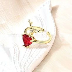 Регулируемые латунные микропрофилированные кубические кольца из циркония RJEW-V007-01G