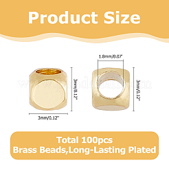 100 шт. Латунные бусины KK-HS0015-26