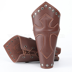 Регулируемый браслет из воловьей кожи с перекрестным шнуром AJEW-WH0342-87A