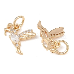 Латунные микропаве прозрачные подвески с фианитом KK-C142-07LG