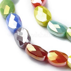 Стеклянные бусины с гальваническим покрытием &nbsp;X-EGLA-C004-06