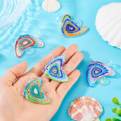 5 шт. 5-х цветные большие подвески ручной работы в технике лэмпворк LAMP-TA0001-67