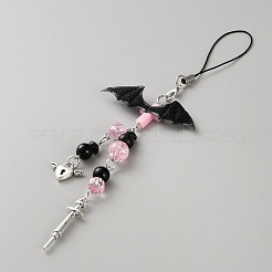 Подвески для мобильных ремешков из сплава железа и цинка HJEW-WH0130-01B