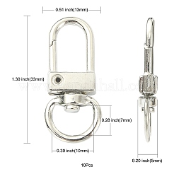 10 шт. Поворотные застежки из сплава PURS-CJ0001-01