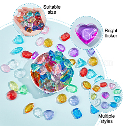 150шт 10 цвета прозрачные акриловые бусины&nbsp;DIY-PH0008-88