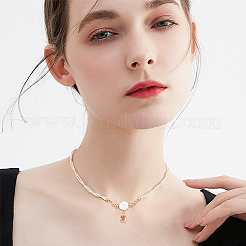 12шт 2 стиля подвески из натуральных пресноводных ракушек SHEL-BC0001-033