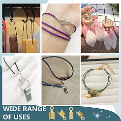 200шт 2 цвета латунные концы шнура&nbsp;KK-PH0012-89G