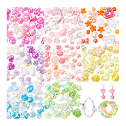 240шт 8 цвета акриловые бусины MACR-PH0001-82