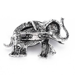 Брошь со стразами из сплава слона PALLOY-N166-001-A01-RS