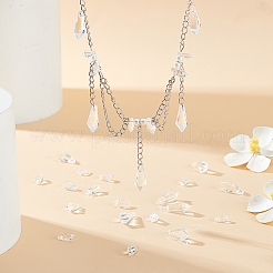 120шт 4 стиля прозрачные стеклянные бусины&nbsp;GLAA-GA0002-13