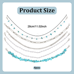 2 комплект из 2-х видов бусин из синтетической бирюзы и пластикового искусственного жемчуга AJEW-GO0002-26
