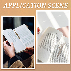 8 шт. 4 стиля перо в форме тибетского стиля сплав закладки изготовление AJEW-SC0002-56