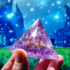 Украшение дисплея смолы пирамиды оргонита TREE-PW0001-65A