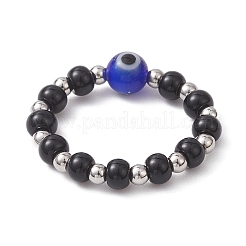 Лэмпворк ручной работы от сглаза со стеклянными кольцами для пар RJEW-TA00231