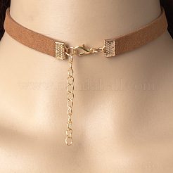 Ожерелья из перуанского бархата с прямоугольным кулоном из сплава для женщин FS-WGDB652-02