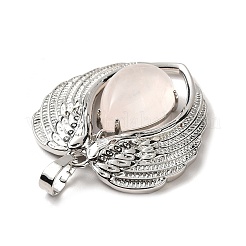 Подвески из натурального розового кварца в форме капли KK-K331-02P-02