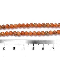 Собранные нити бусин из натурального доломита и синтетического опала G-Q017-G06-01B-1