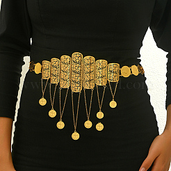 Роскошный элегантный сплав цинка и латуни материал цветочная кисточка монета кулон цепи талии для женщин ZU0356